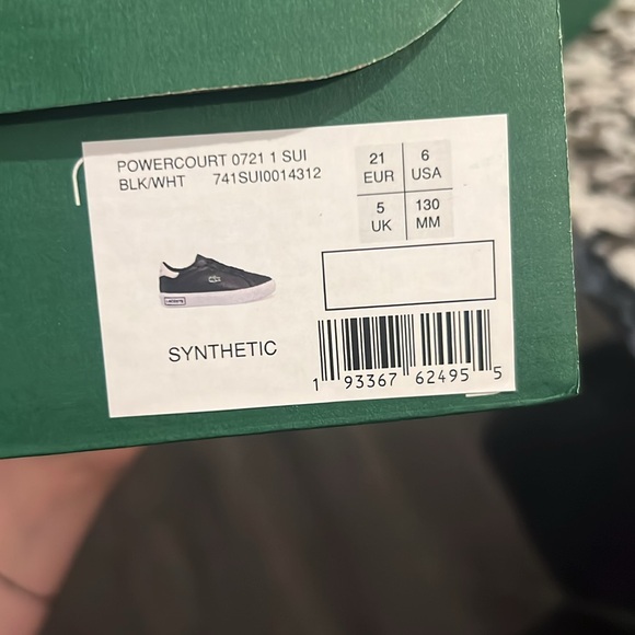 Toddler Lacoste Black Shoes size 6 Powercourt - Picture 6 of 6